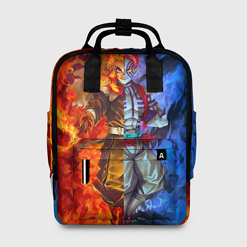 Женский рюкзак Аказа и Ренгоку противостояние клинок рассекающий / 3D-принт – фото 1