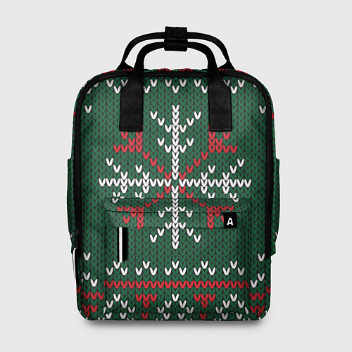 Женский рюкзак Knitted Snowflake Pattern / 3D-принт – фото 1
