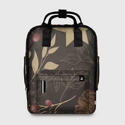 Рюкзак женский Новогоднее Настроение Лес, цвет: 3D-принт