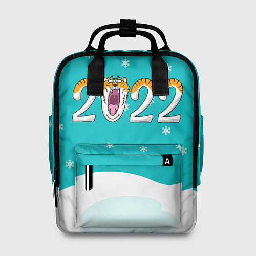 Женский рюкзак Надпись 2022 Новый год / 3D-принт – фото 1