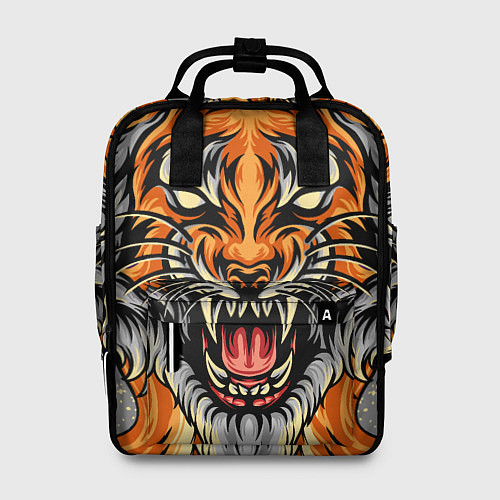 Женский рюкзак Символ года тигр в гневе / 3D-принт – фото 1
