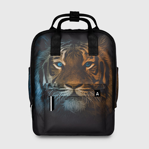 Женский рюкзак Тигр с голубыми глазами / 3D-принт – фото 1