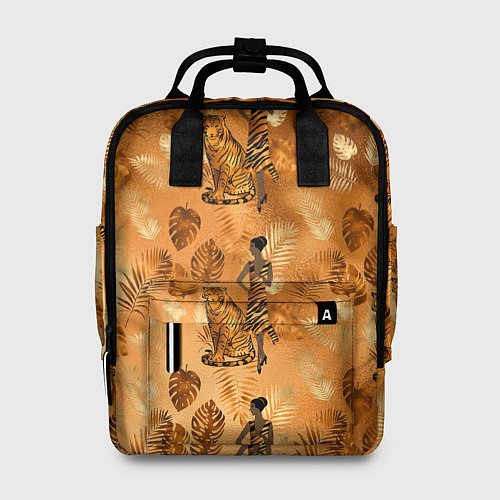 Женский рюкзак Дама с тигром / 3D-принт – фото 1