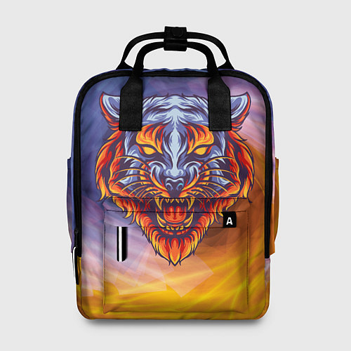 Женский рюкзак Тигр в водно-огненной стихии / 3D-принт – фото 1