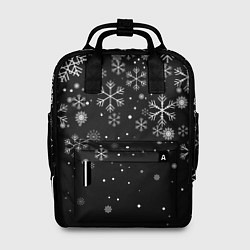 Рюкзак женский Снежинки - С Новый год, цвет: 3D-принт