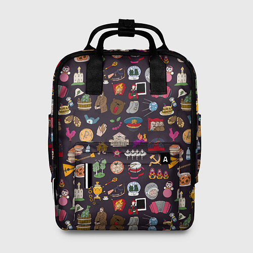 Женский рюкзак Российская история и русская культура паттерн / 3D-принт – фото 1