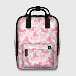 Рюкзак женский Розовые Единороги, цвет: 3D-принт