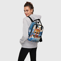 Рюкзак женский Маленький тигренок с рожками, цвет: 3D-принт — фото 2