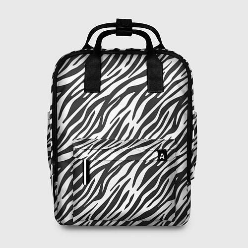 Женский рюкзак Чёрно-Белые полоски Зебры / 3D-принт – фото 1