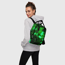 Рюкзак женский Изумрудный поток, цвет: 3D-принт — фото 2
