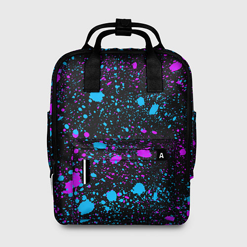 Женский рюкзак Брызги неоновые ярких красок / 3D-принт – фото 1
