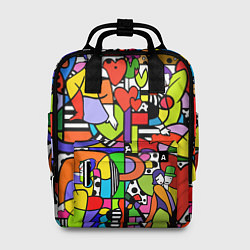 Рюкзак женский Romero Britto - love collage, цвет: 3D-принт