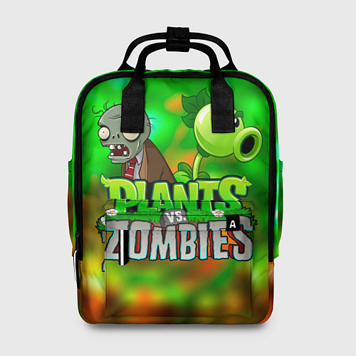 Женский рюкзак Plants vs Zombies горохострел и зомби / 3D-принт – фото 1