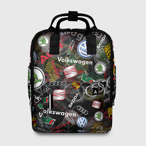 Женский рюкзак Volkswagen Group AUDI VW SEAT PORSCHE SKODA / 3D-принт – фото 1
