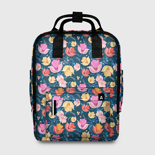 Женский рюкзак Поле цветов / 3D-принт – фото 1