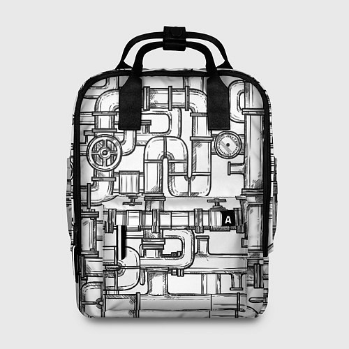 Женский рюкзак Трубы с краном / 3D-принт – фото 1