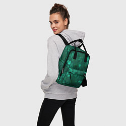 Рюкзак женский Яркие зеленые листья, цвет: 3D-принт — фото 2