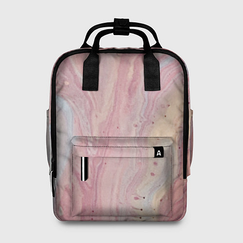 Женский рюкзак Мраморный дизайн с розовыми, синими и желтыми цвет / 3D-принт – фото 1