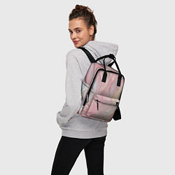 Рюкзак женский Мраморный дизайн с розовыми, синими и желтыми цвет, цвет: 3D-принт — фото 2