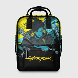 Рюкзак женский Ви и Джонни Cyberpunk 2077 Vi johnny, цвет: 3D-принт