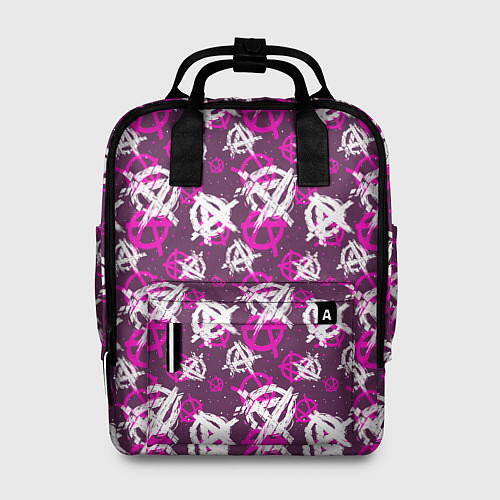 Женский рюкзак Знаки разноцветные / 3D-принт – фото 1