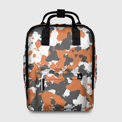 Женский рюкзак Orange Camo / 3D-принт – фото 1