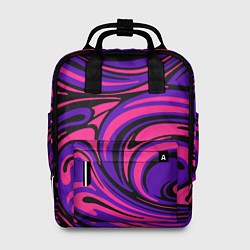 Рюкзак женский Кислотные абстрактные линии, цвет: 3D-принт