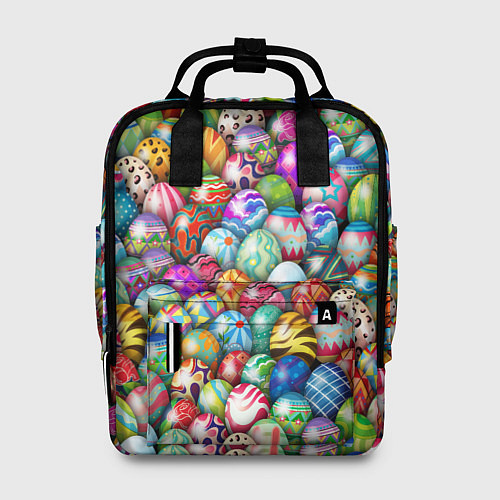 Женский рюкзак Пасхальные крашеные яйца / 3D-принт – фото 1