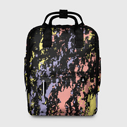 Рюкзак женский Цветная абстракция брызгами, цвет: 3D-принт