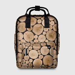 Рюкзак женский Спил дерева, цвет: 3D-принт