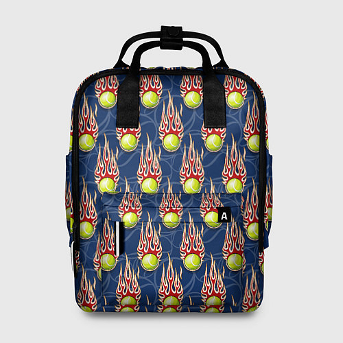 Женский рюкзак Теннисные мячики в огне / 3D-принт – фото 1