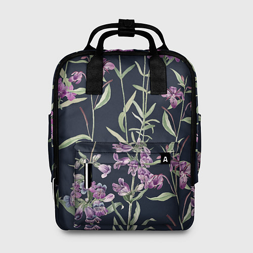 Женский рюкзак Цветы Фиолетовые / 3D-принт – фото 1