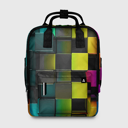 Женский рюкзак Colored Geometric 3D pattern / 3D-принт – фото 1