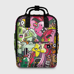 Рюкзак женский Веселые монстрики - чудики, цвет: 3D-принт