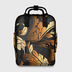 Рюкзак женский Узоры и листья, цвет: 3D-принт