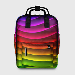Рюкзак женский Color line neon pattern Abstraction Summer 2023, цвет: 3D-принт