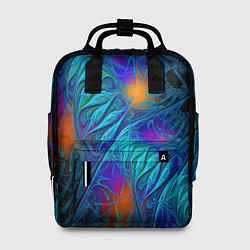 Рюкзак женский Neon pattern Неоновый паттерн, цвет: 3D-принт