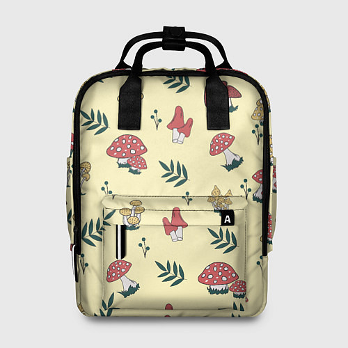 Женский рюкзак Mushroom, грибы- грибочки / 3D-принт – фото 1