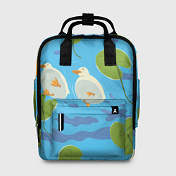 Рюкзак женский Утки под водой, цвет: 3D-принт