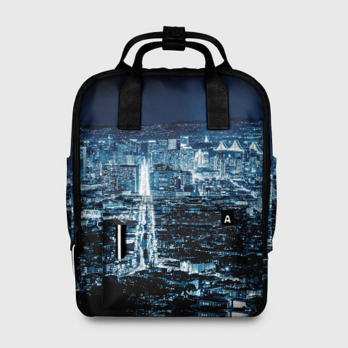 Женский рюкзак Ночной город night city / 3D-принт – фото 1