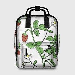 Рюкзак женский Цветы Земляники Лесной, цвет: 3D-принт