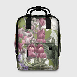 Рюкзак женский Цветы Ностальгический Весенний Узор, цвет: 3D-принт