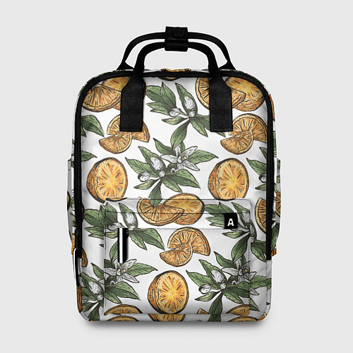 Женский рюкзак Узор из тропических апельсинов / 3D-принт – фото 1