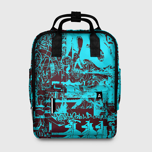Женский рюкзак БИРЮЗОВАЯ ПАЛИТРА ЦВЕТА / 3D-принт – фото 1