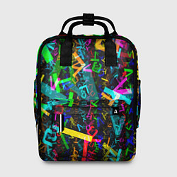 Рюкзак женский Падающие буквы - ТЕКСТУРА, цвет: 3D-принт
