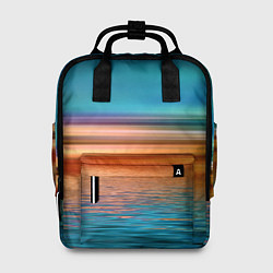 Рюкзак женский Море с размытым фоном, цвет: 3D-принт