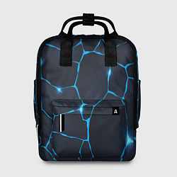 Рюкзак женский Синие разломы, цвет: 3D-принт