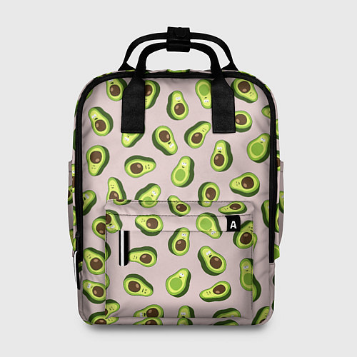 Женский рюкзак Авокадо, текстильный паттерн / 3D-принт – фото 1