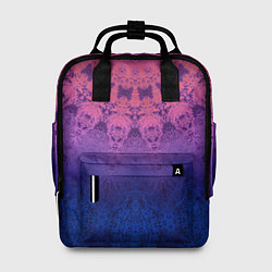 Рюкзак женский Розово-синий круглый орнамент калейдоскоп, цвет: 3D-принт