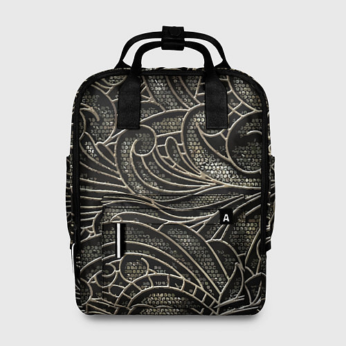 Женский рюкзак Брутальный металлический орнамент / 3D-принт – фото 1